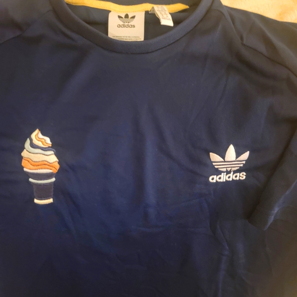 Men's Blue Addidas Ice Cream Football Short Sleeve Tee Size Xl